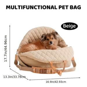 3-in-1 Multi-Functional Pet Carrier for Small Dogs and Cats - Convertible Handheld, Car Seat, and Travel Bag for Safe and Stylish Outings
