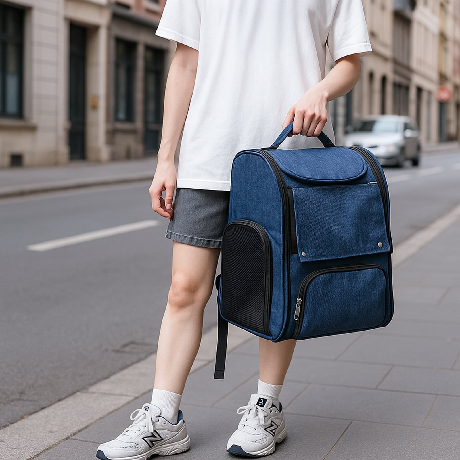 Expandable Pet Carrier Backpack for Cats and Small Dogs, Airline Approved Travel Backpack with Breathable Mesh, Holds up to 26 lbs, Denim Blue - Image 2