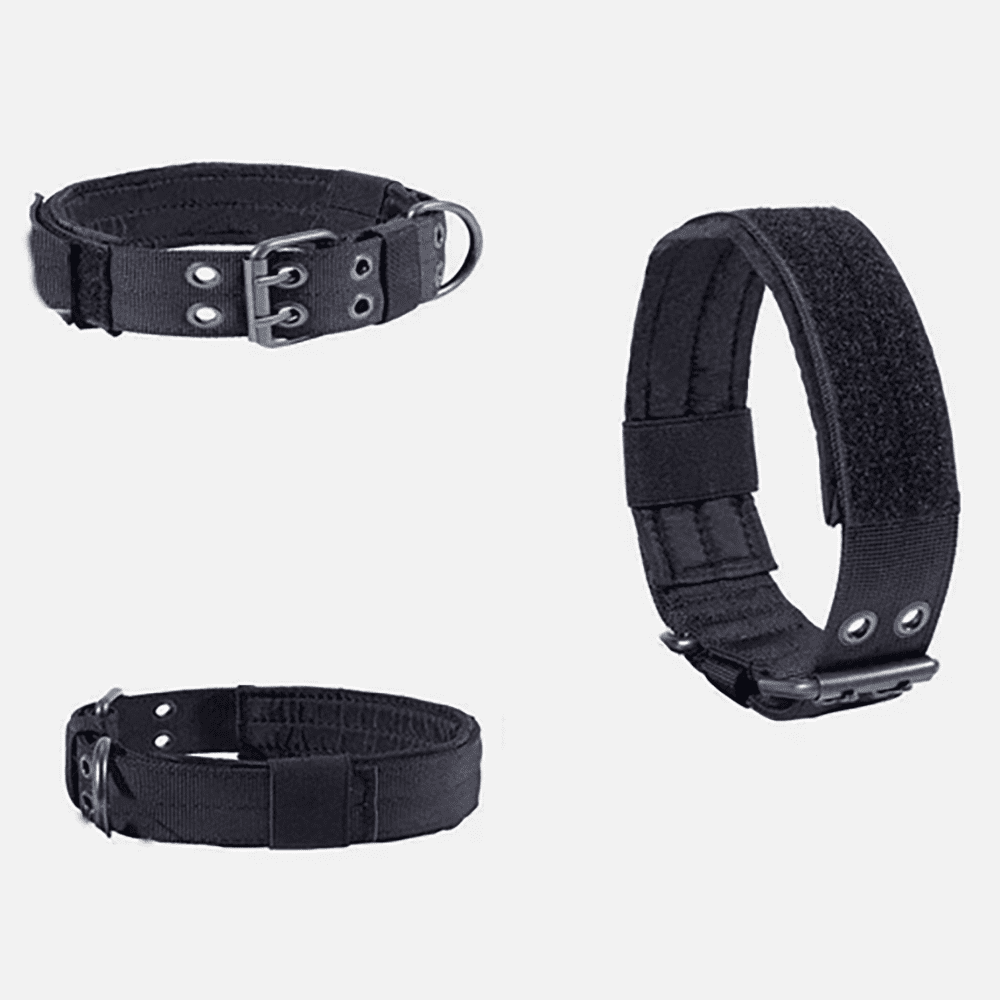 Tactical Dog Collar - Heavy Duty Military Grade Nylon, Adjustable Training Collar with Metal Clasp for Small Medium Large Dogs. (Black,L) - Image 6