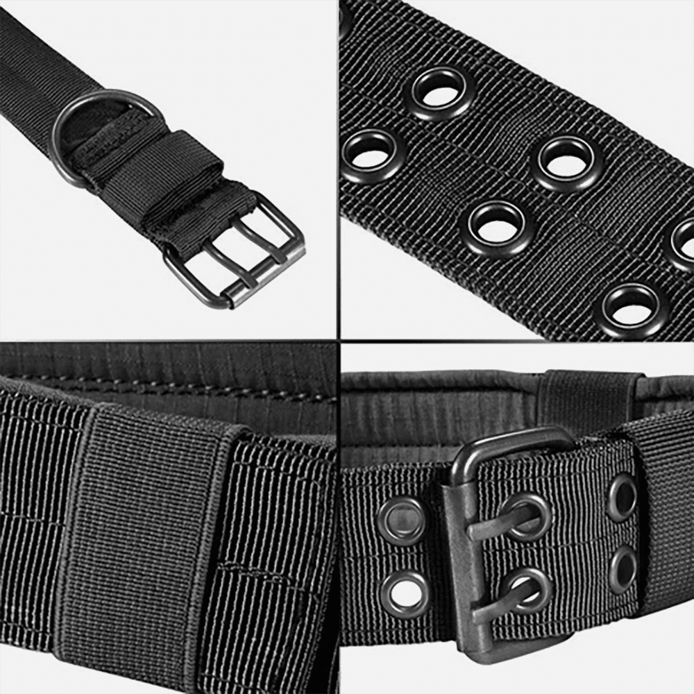 Tactical Dog Collar - Heavy Duty Military Grade Nylon, Adjustable Training Collar with Metal Clasp for Small Medium Large Dogs. (Black,L) - Image 7