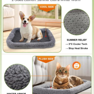 Pet Travel Carrier Bag, Soft-Sided Dog Carrier Cat Carrier Pet Carrier, for Large Cats and Medium Puppies up to 25lbs, w/Locking Safety Zippers, Foldable Bowl (Light Gray)