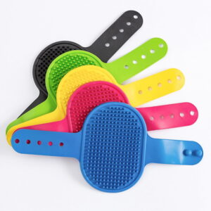 5PCS Dog Grooming Brush with Adjustable Ring Handle for Bathing, Soothing Massage Rubber Comb for Long Short Haired Dogs and Cats