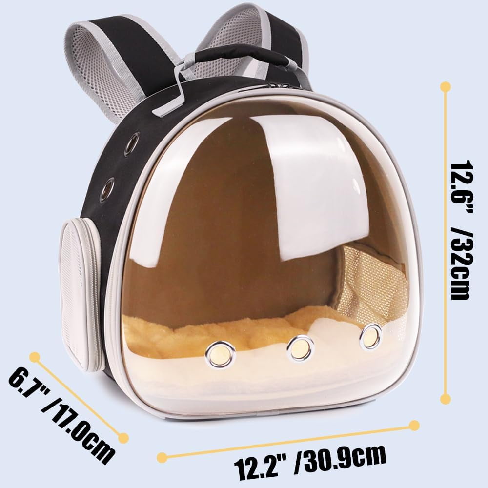 Portable Small Animal Backpack Travel Breathable Pet Carrier Bag Cages for Guinea Pig, Rabbit, Bearded Dragon, Squirrel, Tortoise, Bird, Lizard, Sugar Glider - Image 2