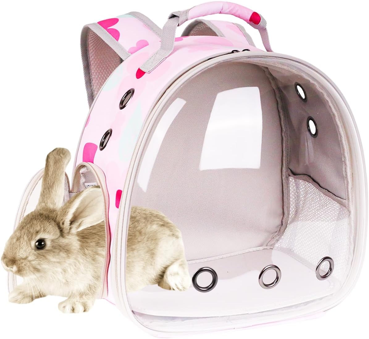 Portable Small Animal Backpack Travel Breathable Pet Carrier Bag Cages for Guinea Pig, Rabbit, Bearded Dragon, Squirrel, Tortoise, Bird, Lizard, Sugar Glider - Image 7