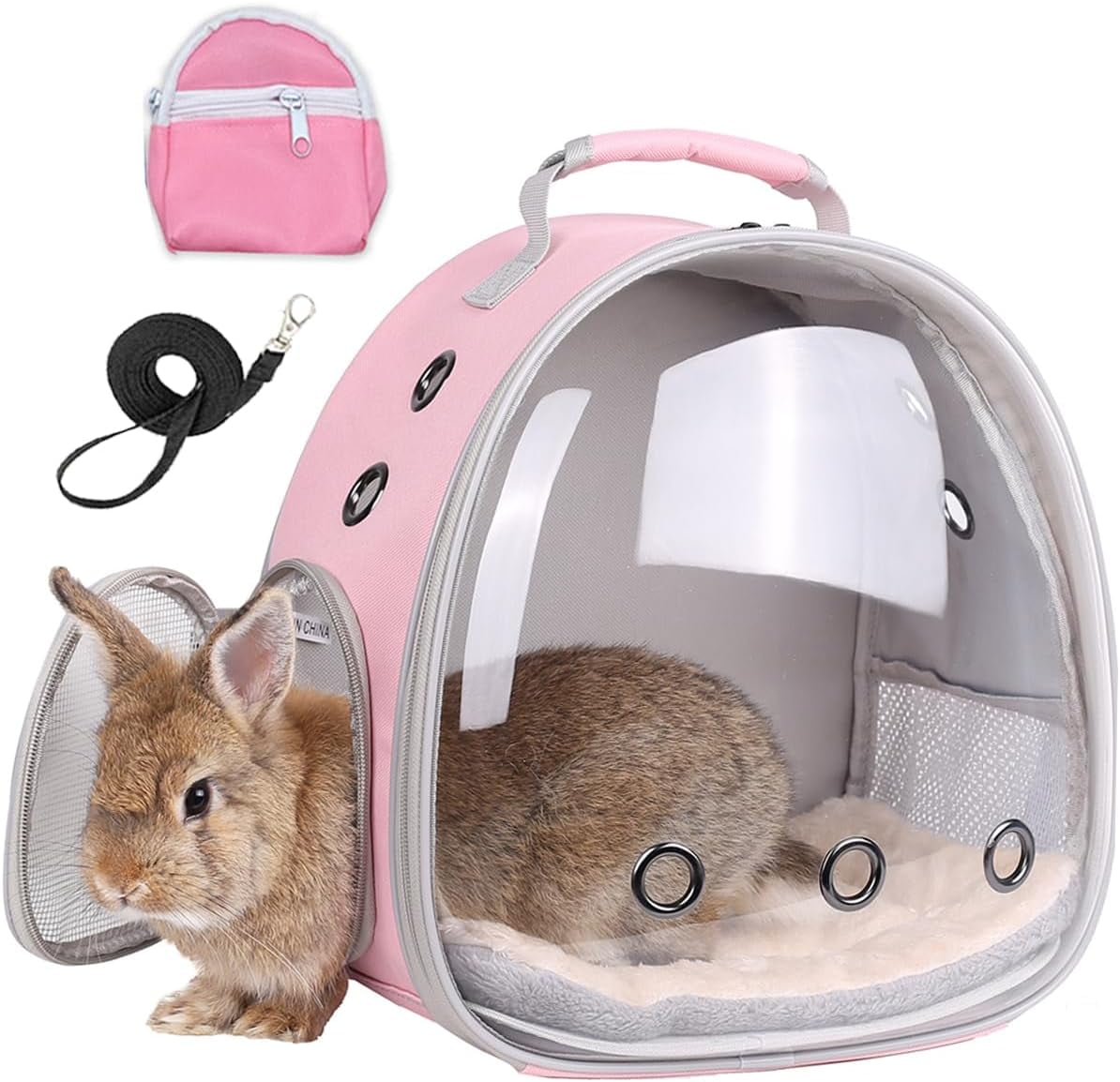 Portable Small Animal Backpack Travel Breathable Pet Carrier Bag Cages for Guinea Pig, Rabbit, Bearded Dragon, Squirrel, Tortoise, Bird, Lizard, Sugar Glider - Image 12