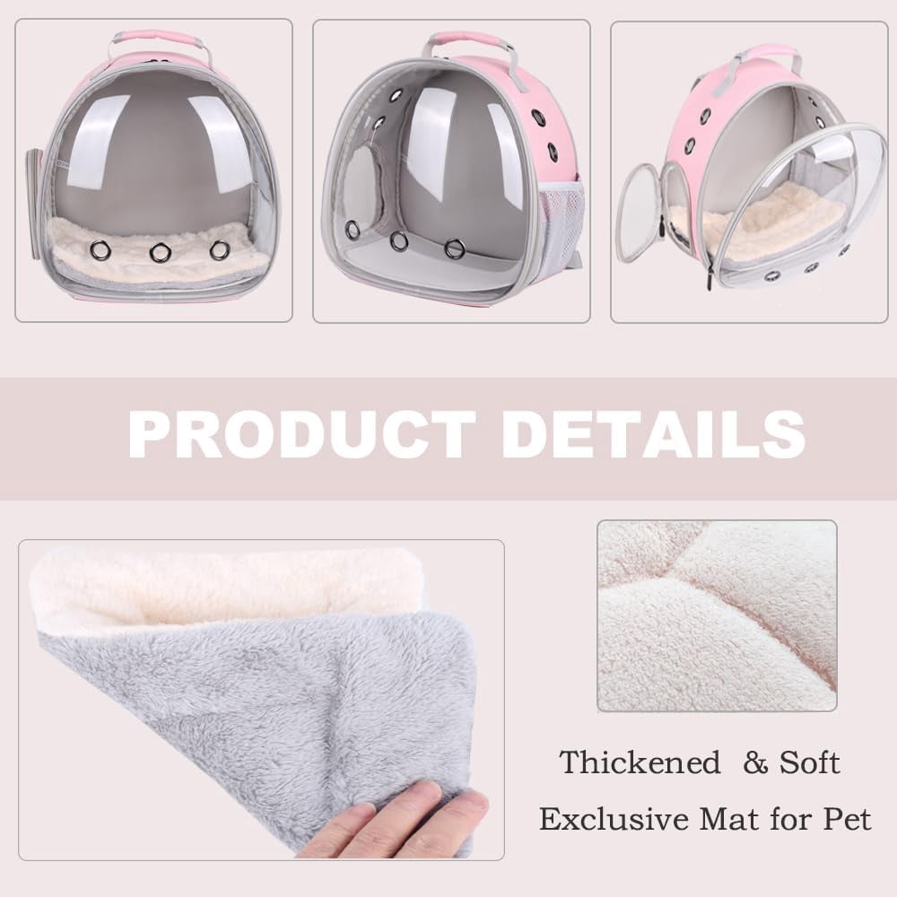 Portable Small Animal Backpack Travel Breathable Pet Carrier Bag Cages for Guinea Pig, Rabbit, Bearded Dragon, Squirrel, Tortoise, Bird, Lizard, Sugar Glider - Image 17