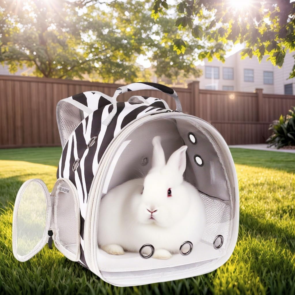 Portable Small Animal Backpack Travel Breathable Pet Carrier Bag Cages for Guinea Pig, Rabbit, Bearded Dragon, Squirrel, Tortoise, Bird, Lizard, Sugar Glider - Image 28