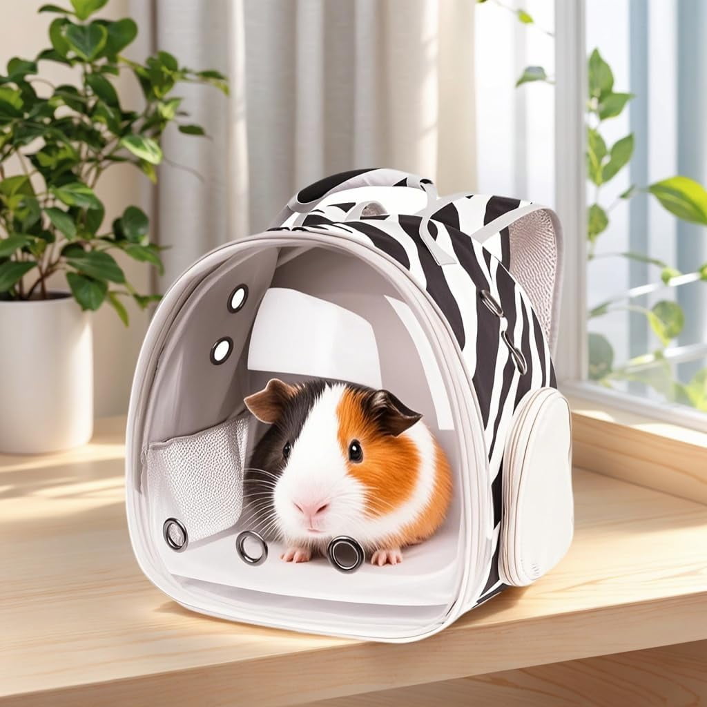 Portable Small Animal Backpack Travel Breathable Pet Carrier Bag Cages for Guinea Pig, Rabbit, Bearded Dragon, Squirrel, Tortoise, Bird, Lizard, Sugar Glider - Image 29