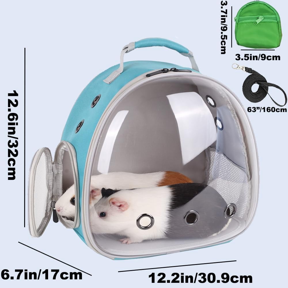 Portable Small Animal Backpack Travel Breathable Pet Carrier Bag Cages for Guinea Pig, Rabbit, Bearded Dragon, Squirrel, Tortoise, Bird, Lizard, Sugar Glider - Image 31