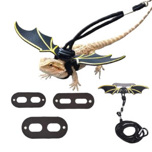 Adjustable Leash Set Bearded Dragon Harness Soft Wing Decoration Safety Walking Leash 3 Sizes Comfortable Vest