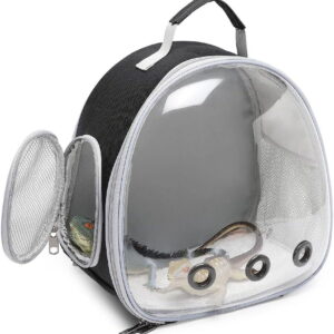Small Animal Carrier Backpack Space Capsule Bubble Window Carrier Backpack for Lizard Guinea Pig (Pink)