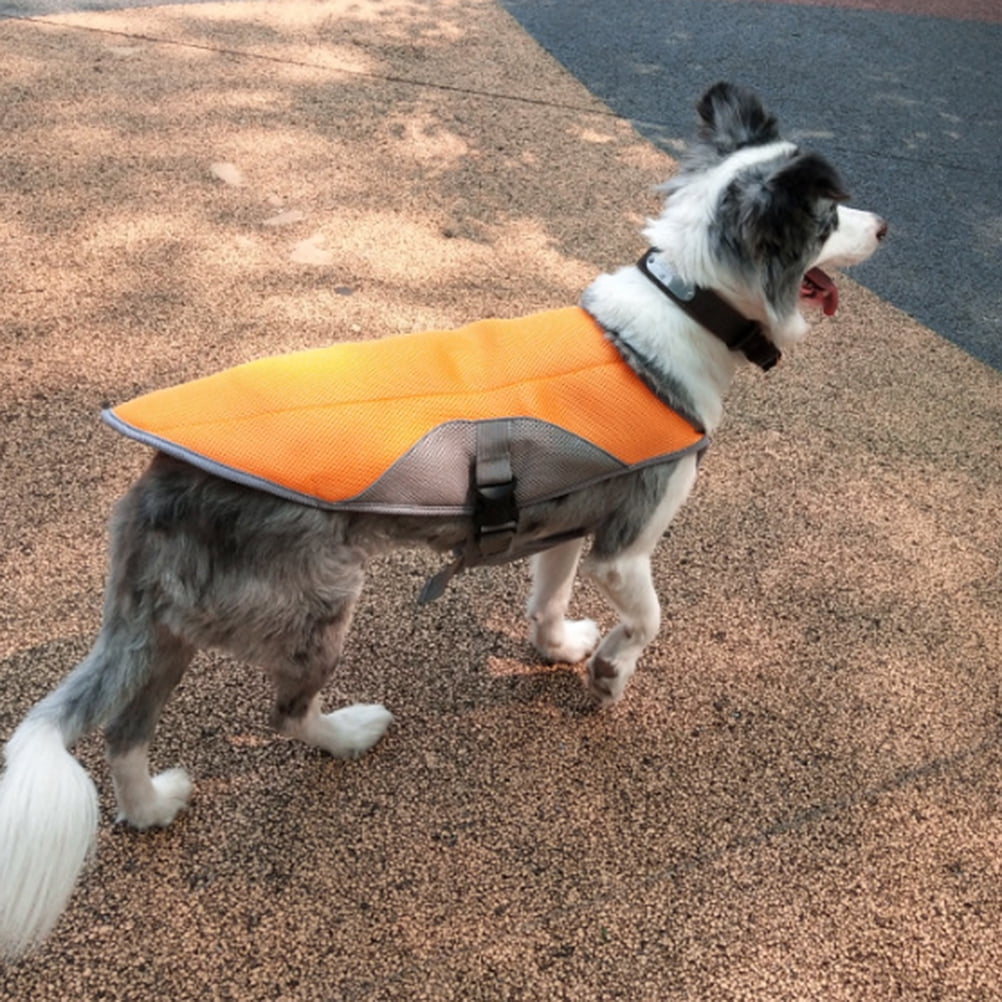 Pet Summer Cooling Vest Comfortable Summer Pet Dog Harness Cooling Coat Size L (Orange) - Image 3