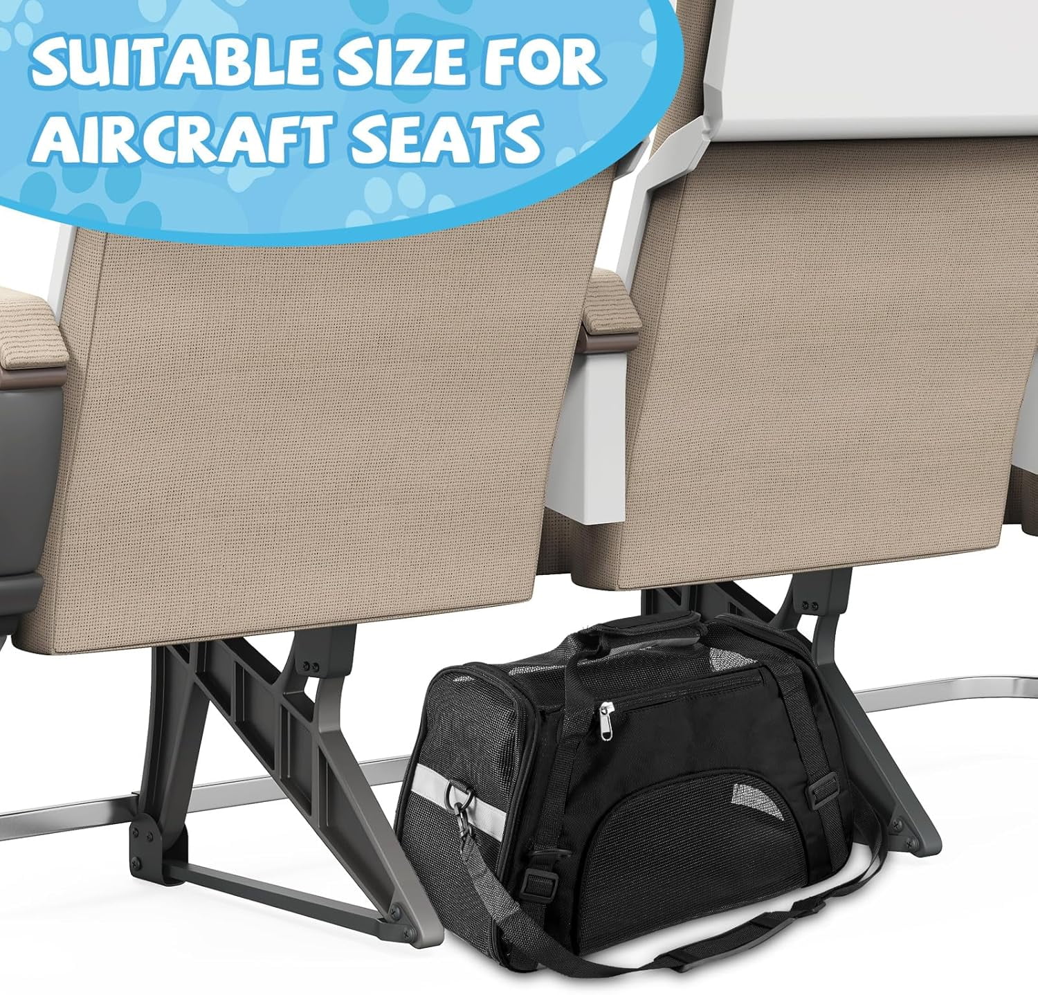 4 Pcs Cat Carrier Soft-Sided Pet Carrying Bag for Cat Under 13 Lbs, 16.9 x 11x 7.5 Inch, Portable Foldable Comfortable Bag for Small Pet Travel(Rose Red, Blue) - Image 14