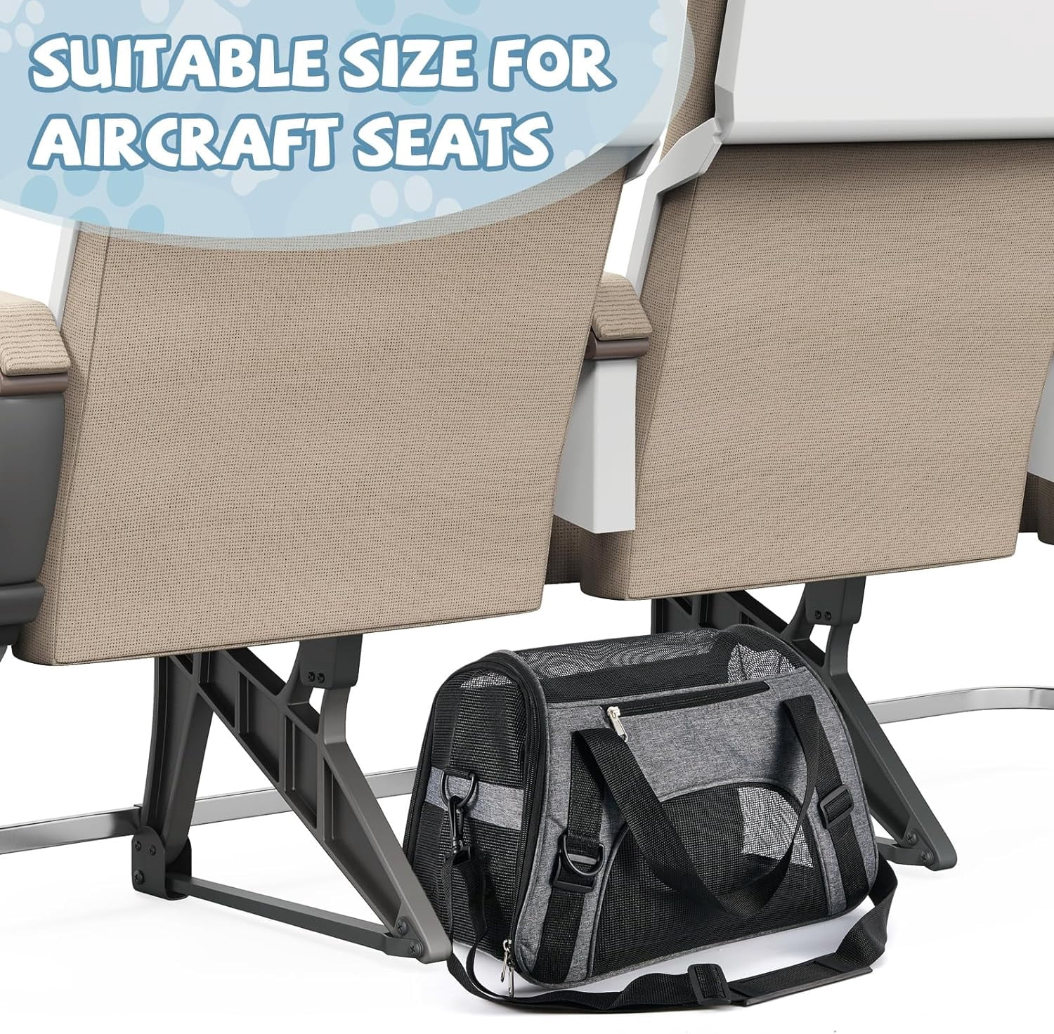 4 Pcs Cat Carrier Soft-Sided Pet Carrying Bag for Cat Under 13 Lbs, 16.9 x 11x 7.5 Inch, Portable Foldable Comfortable Bag for Small Pet Travel(Rose Red, Blue) - Image 21