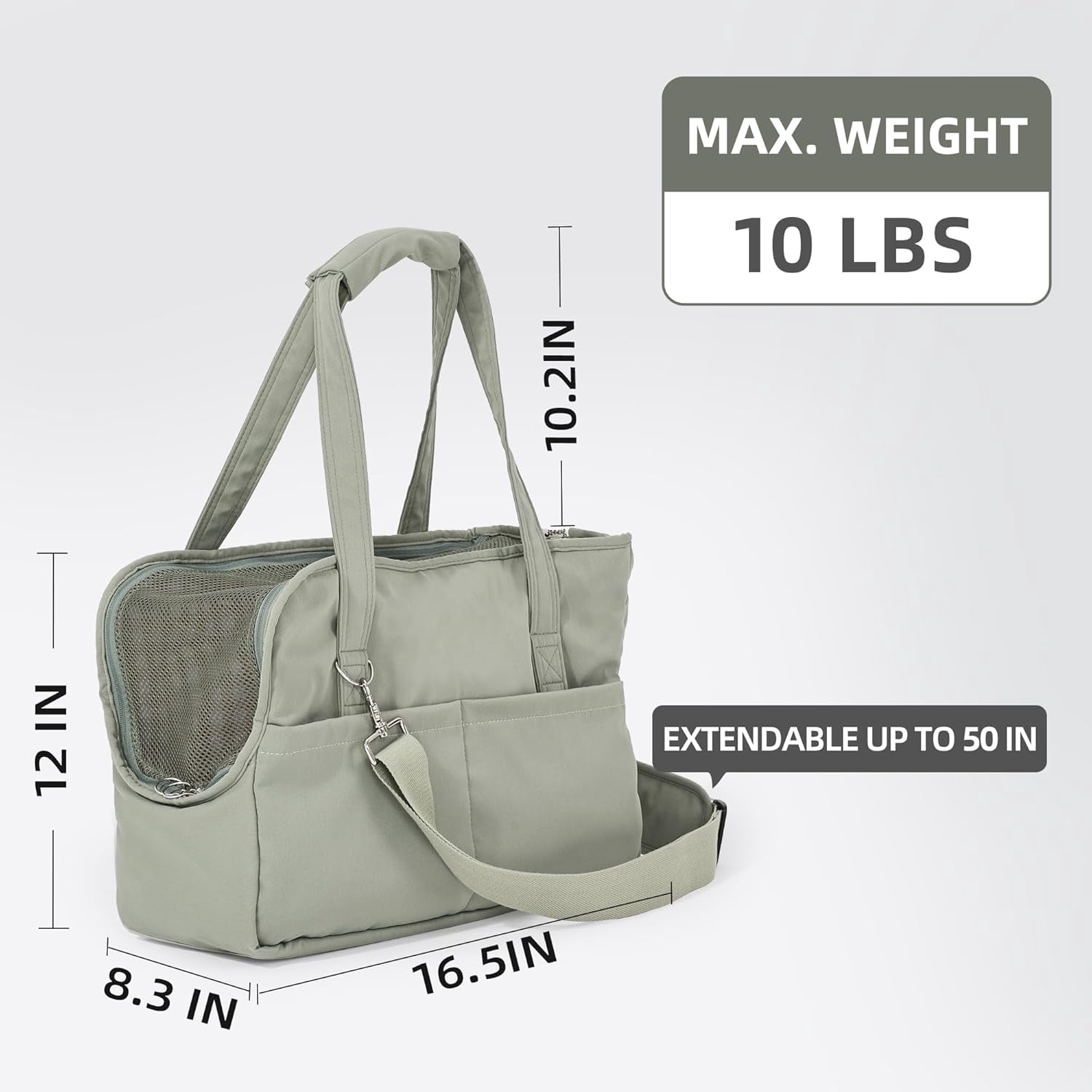 "Casual Crossbody Pet Carrier, Hands-Free Shoulder Bag for Small Dogs & Cats, Open-Top Design with Mesh Window & Large Front Pocket, Soft-Sided Pet Tote" - Image 3