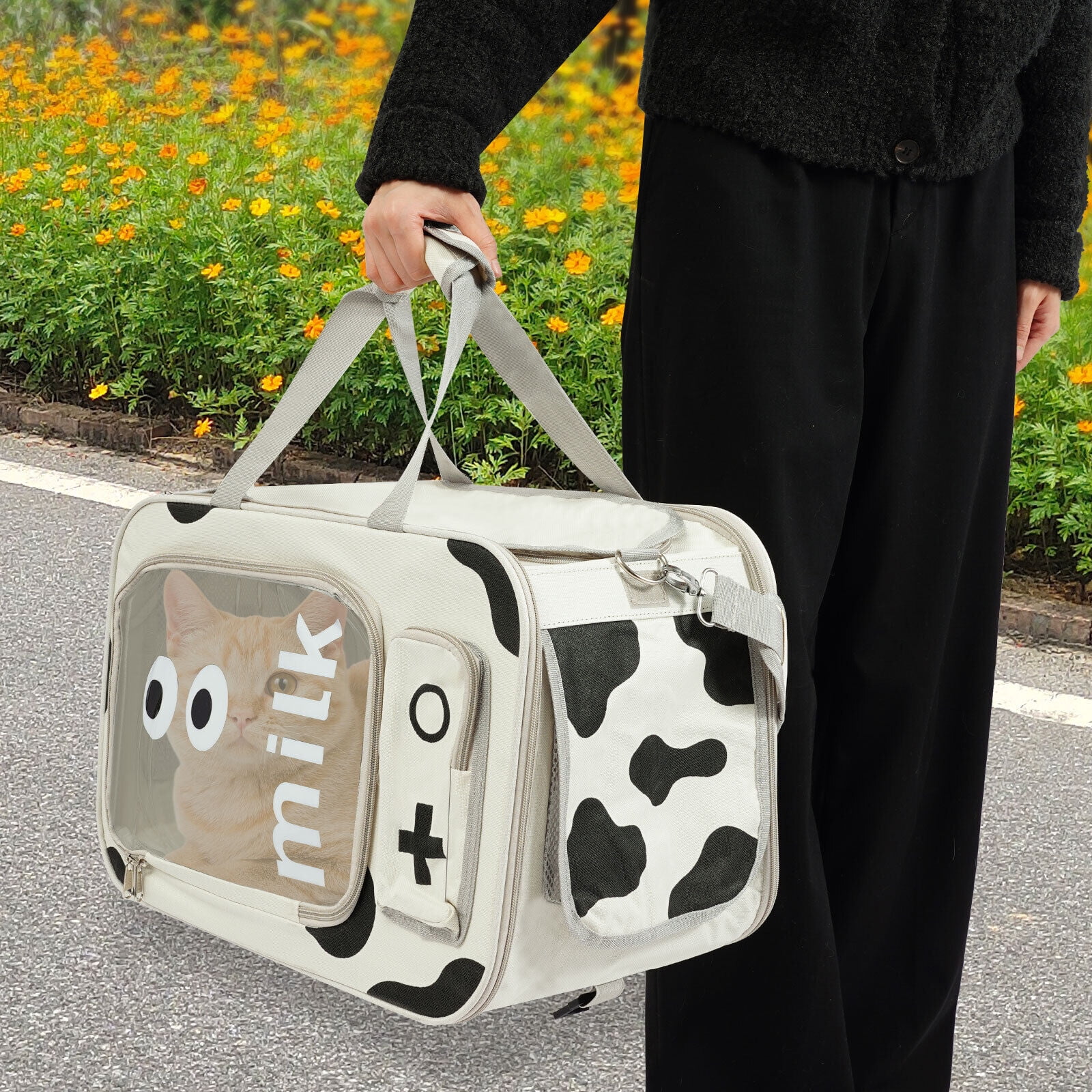 Pet Carrier Cat Travel Bag Portable Soft Sided Comfort Case Airline Approved Dog - Image 7