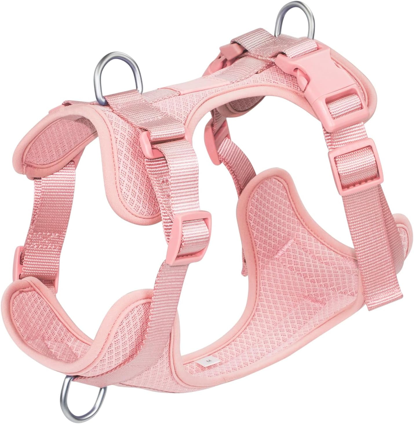 Mesh Breathable Dog Harness: No Pull Harness with 3 Fast-Release Buckles Adjustable for Walking & Training for Small Medium Large Dogs (Sand Color, XS: Neck=10"-14"/Chest=11"-19") - Image 15