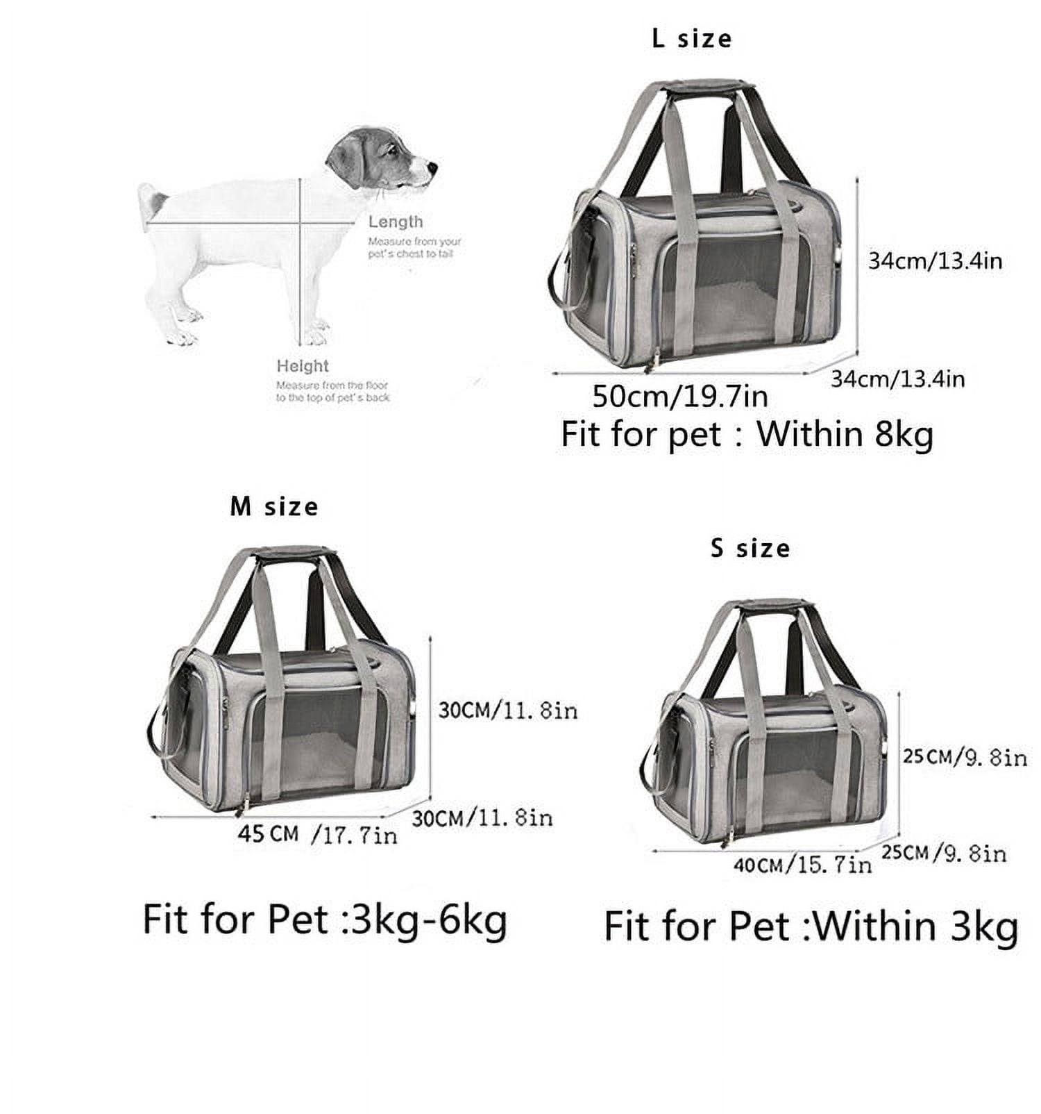 Cat, Dog Carrier for Small Medium Cats Puppies up to 15 Lbs, TSA Airline Approved Carrier Soft Sided, Collapsible Travel Puppy Carrier - Image 2