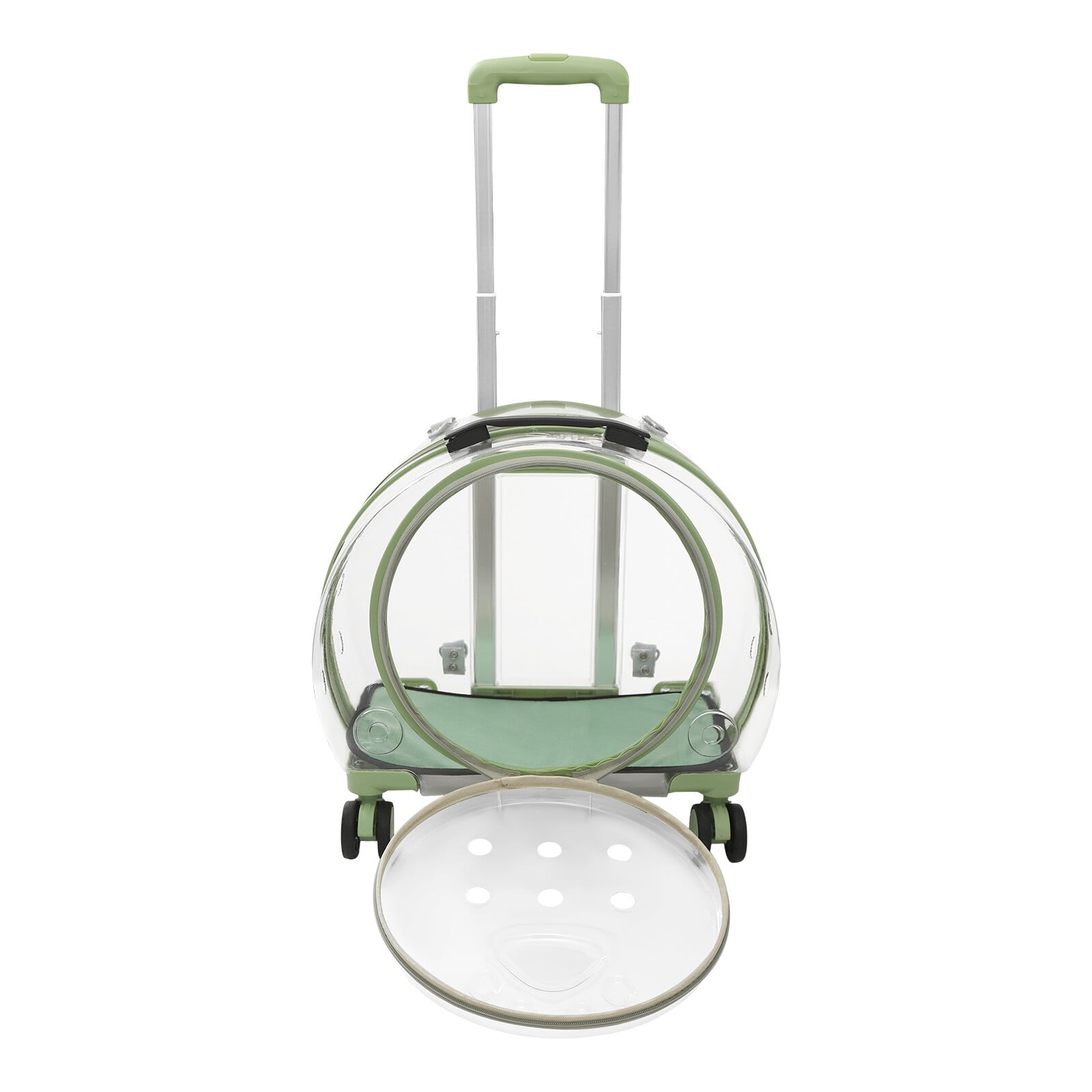 9kg/19.84lbs Portable Cat Carrier Fully Breathable Hard Pet Bag with Rolling Wheels for Dogs, Cats, & Bunnies - Image 5