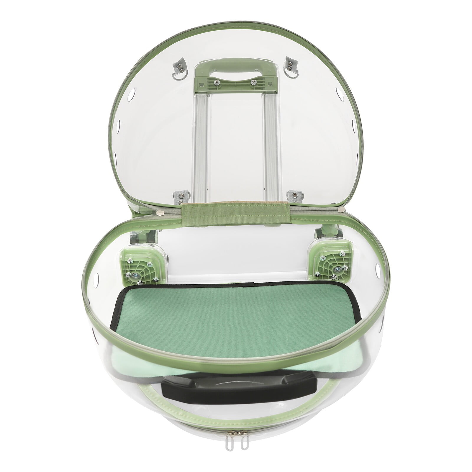 9kg/19.84lbs Portable Cat Carrier Fully Breathable Hard Pet Bag with Rolling Wheels for Dogs, Cats, & Bunnies - Image 10