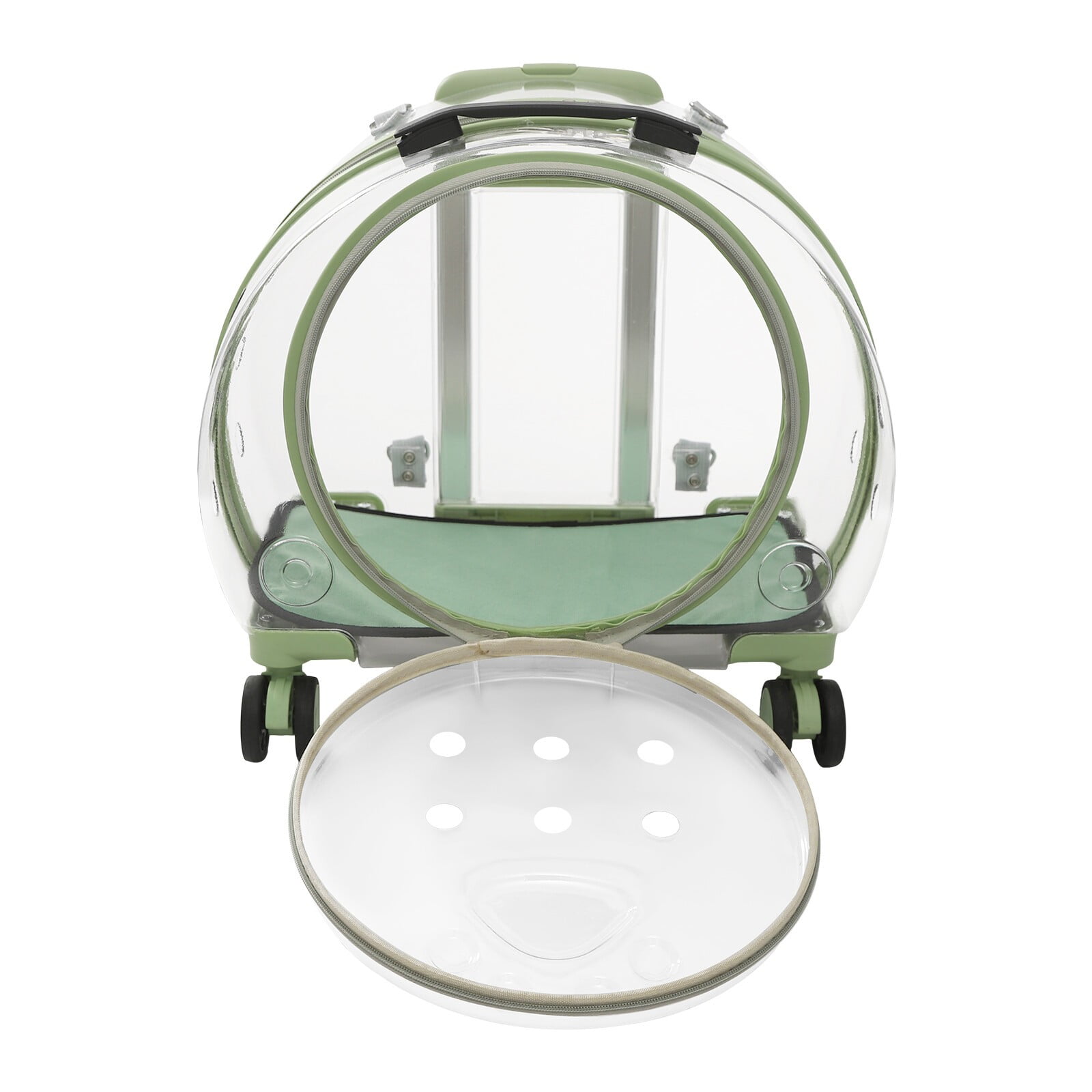 9kg/19.84lbs Portable Cat Carrier Fully Breathable Hard Pet Bag with Rolling Wheels for Dogs, Cats, & Bunnies - Image 11