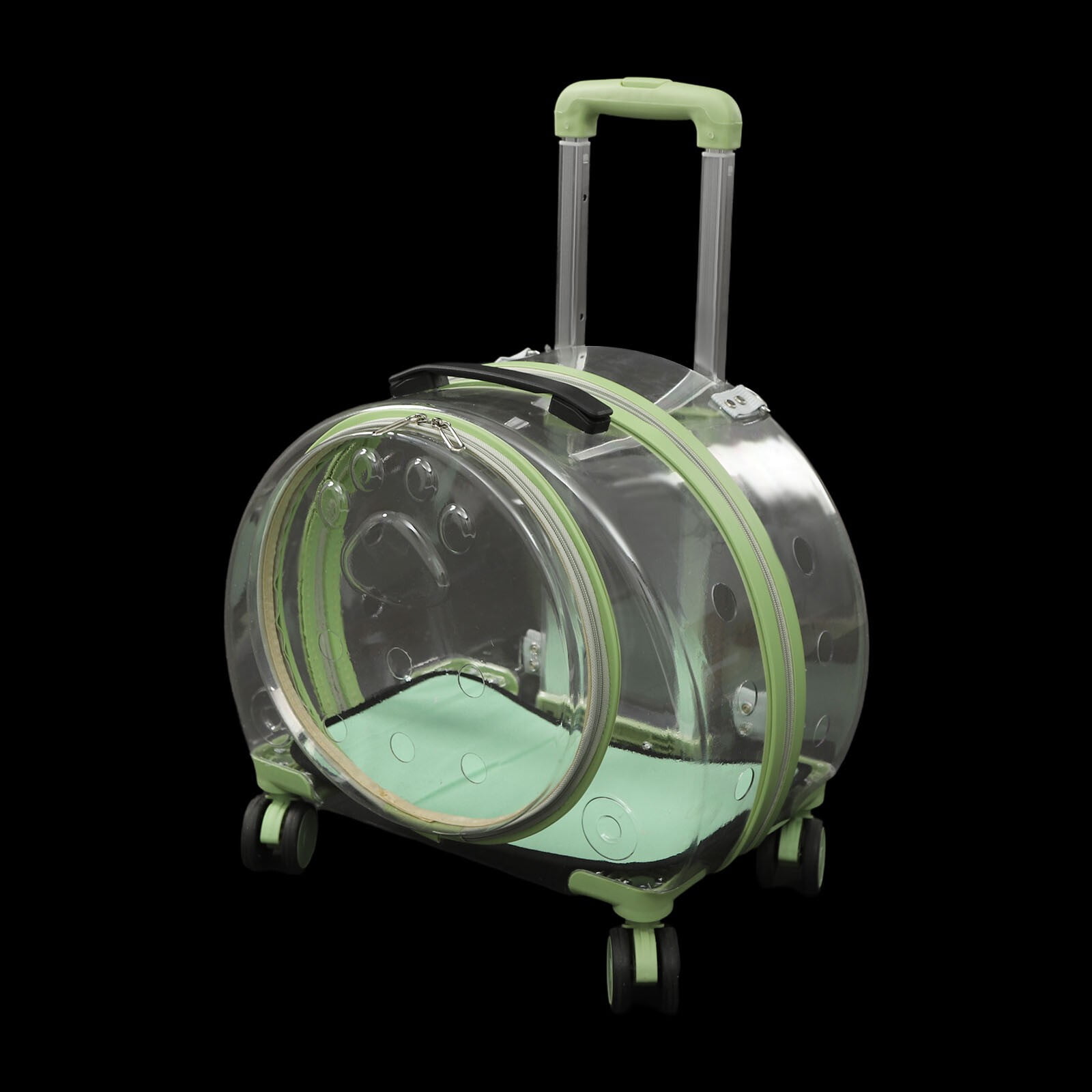 9kg/19.84lbs Portable Cat Carrier Fully Breathable Hard Pet Bag with Rolling Wheels for Dogs, Cats, & Bunnies - Image 22