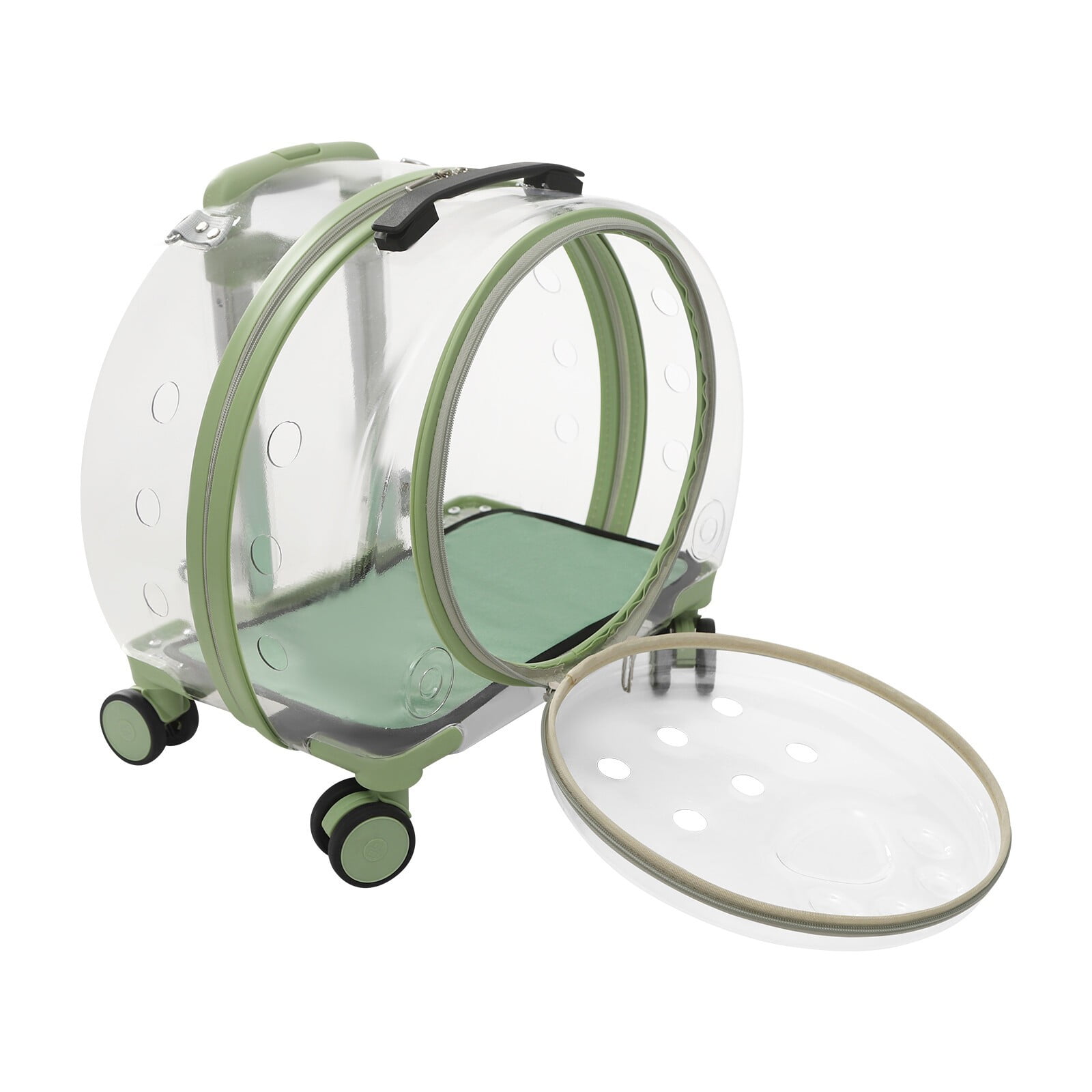 9kg/19.84lbs Portable Cat Carrier Fully Breathable Hard Pet Bag with Rolling Wheels for Dogs, Cats, & Bunnies - Image 24