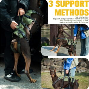 Dog Lift Harness for Large Dogs, Full Body Support Rehabilitation Dog Sling Carrier with Handles, Reflective Multifunctional Mobility Assistance Vest for Senior Pets Joint Injuries, Arthritis, XL