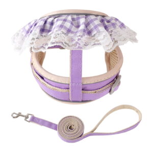 Harness and Leash Set Escape Proof Small Leash and Collar Easy Control Multicolor Collar & Leash Set Lace