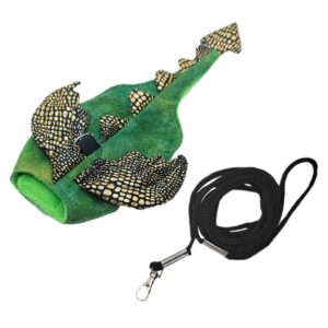 Adjustable Hamster Dinosaur Costume with Elastic Leash for Rabbits Vest Easy Control Hamster Harness Leash Rabbit Lead