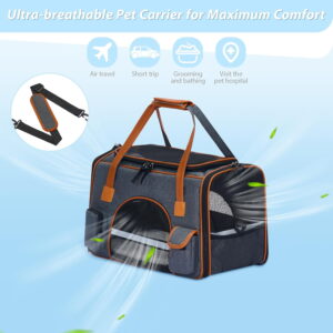 18x11x11 Inches - Soft Pet Travel Bag for Cats, Dogs, Rabbits to 17 lbs