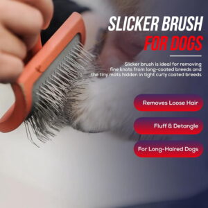 Mbala Slicker Dog Brush for Shedding & Grooming – Professional Deshedding Brush for Poodles, Goldendoodles & Long-Haired Dogs, Detangle & Fluff with Ease, Large