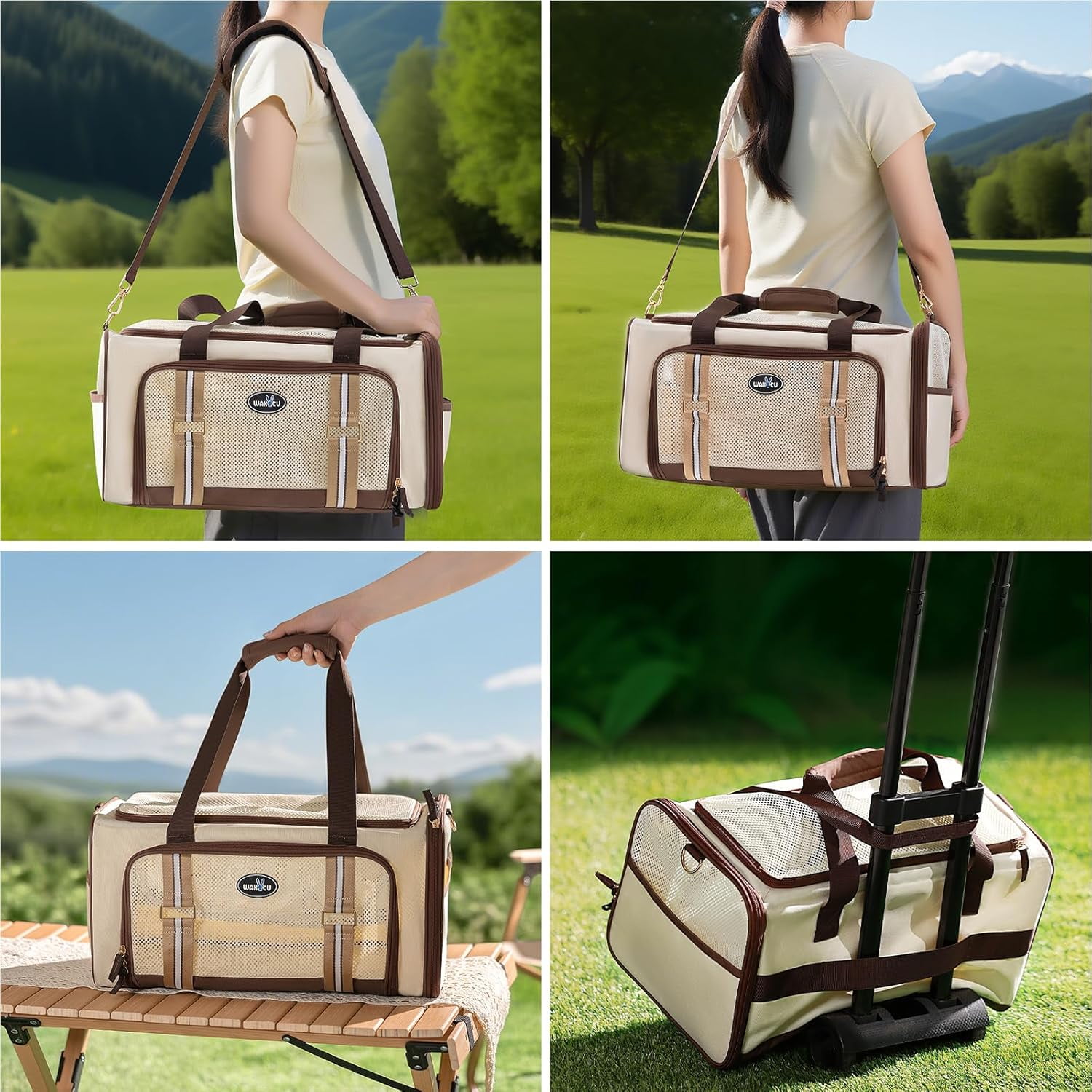 Expandable Pet Carrier for Cats & Dogs, Airline Approved Cat Carrier, Large Travel Bag with Extra Large Foldable Mat - Image 4