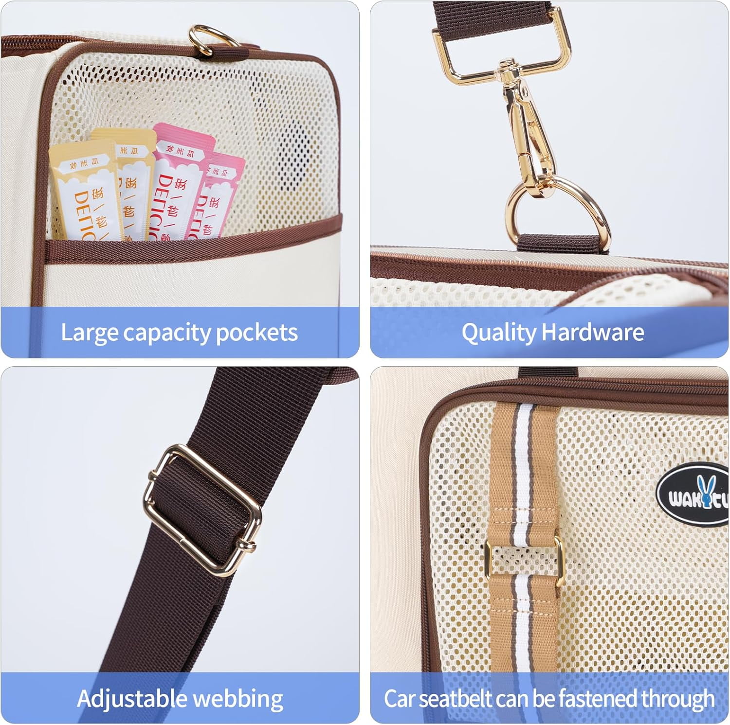 Expandable Pet Carrier for Cats & Dogs, Airline Approved Cat Carrier, Large Travel Bag with Extra Large Foldable Mat - Image 5