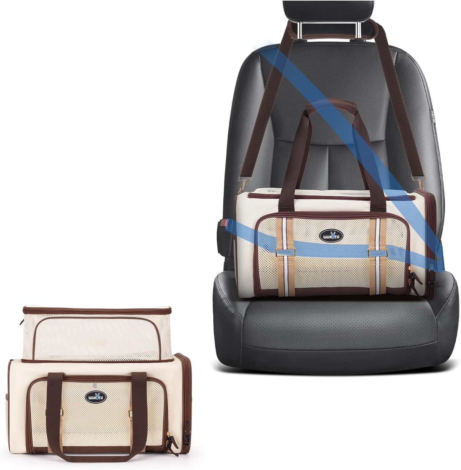 Expandable Pet Carrier for Cats & Dogs, Airline Approved Cat Carrier, Large Travel Bag with Extra Large Foldable Mat - Image 6