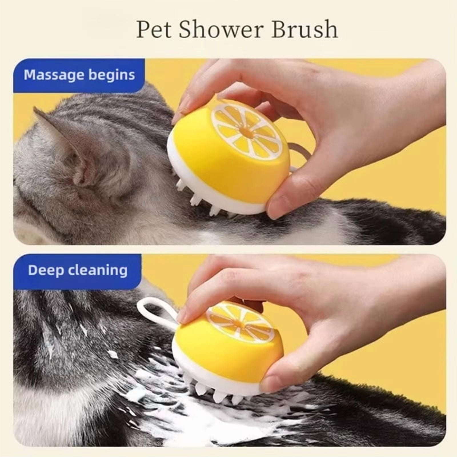 Silicone Pet Shower Brush for Dogs and Cats, Grooming Massage Bath Tool for Hair Removal, Protable and Light Weight B - Image 3