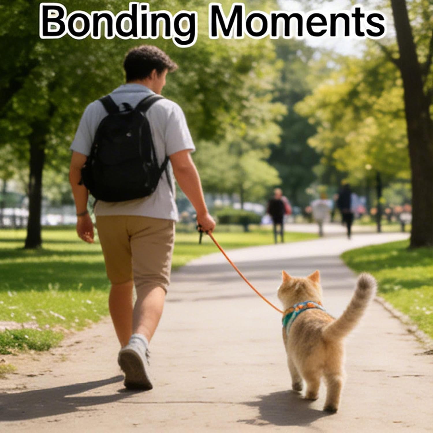 Cat Harness and Leash, Escape-Proof Vest Style Cat Harness and Leash, Breathable Soft Adjustable Escape Proof Cats Leash, Easy to Wear for Outdoor Walking - Image 2