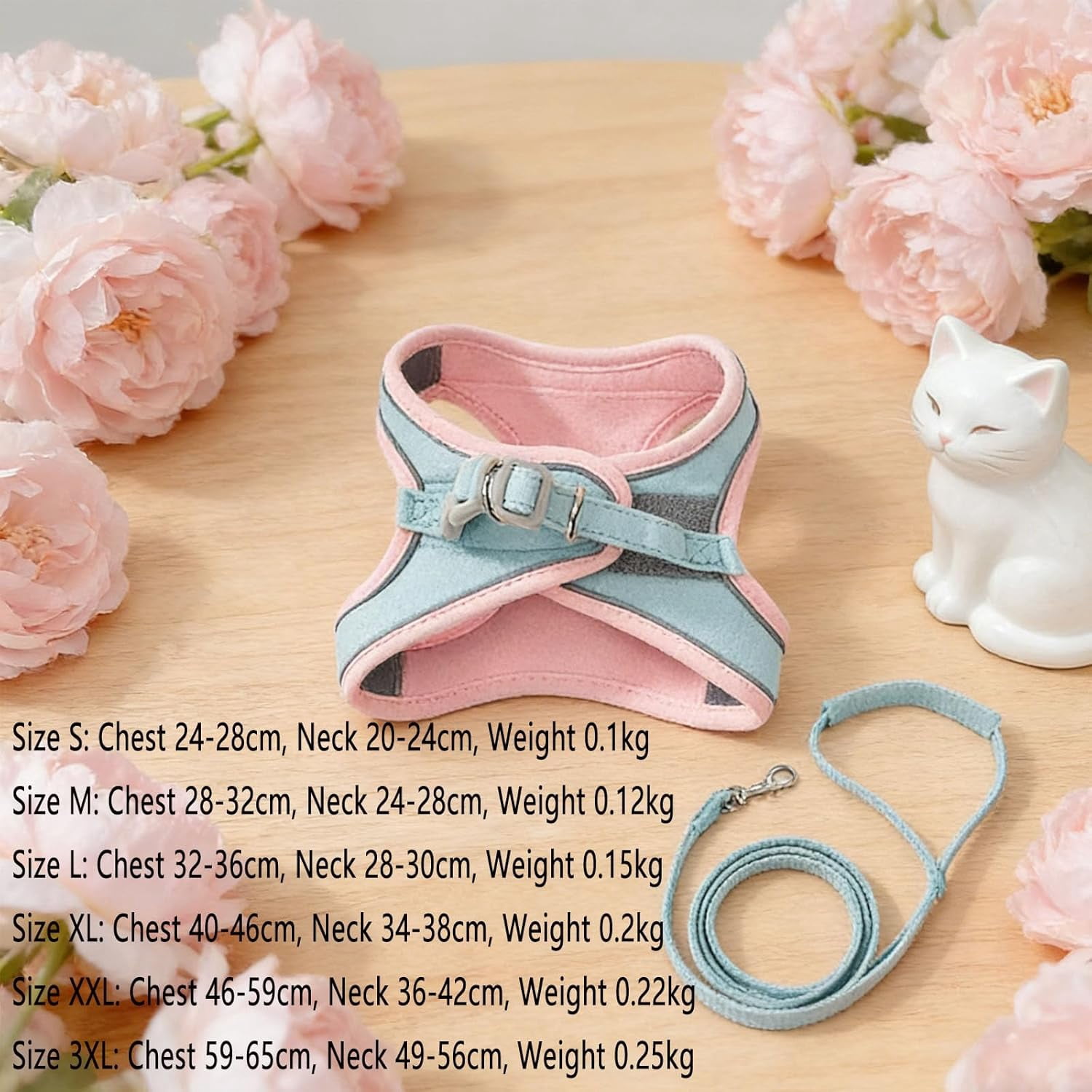 Cat Harness and Leash, Escape-Proof Vest Style Cat Harness and Leash, Breathable Soft Adjustable Escape Proof Cats Leash, Easy to Wear for Outdoor Walking - Image 7