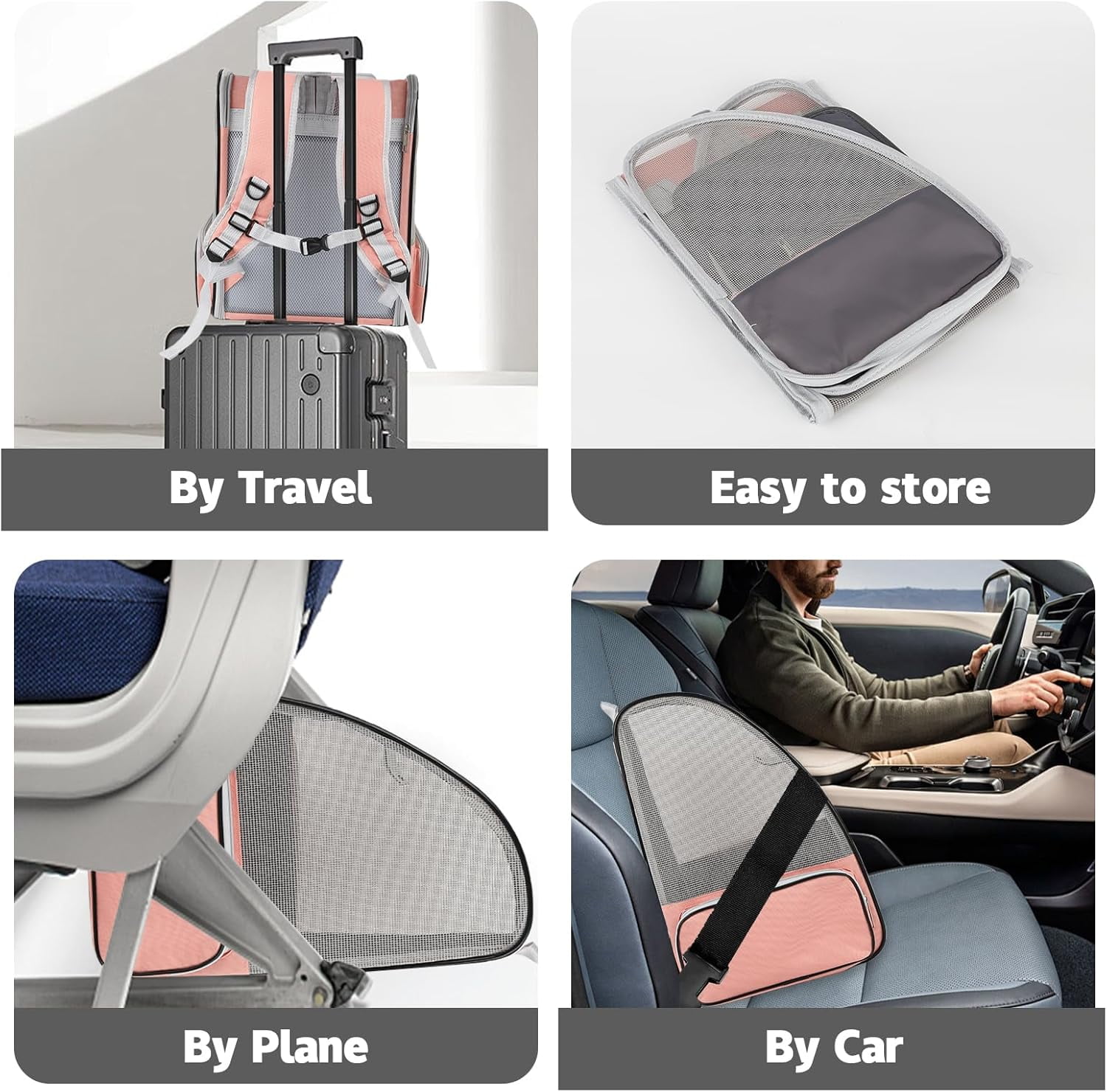 Cat Backpack Carrier,Pet Carrier Airline Approved for Small Dog Cat Puppy Kitten Bunny,Ventilated Mesh Design Animal Backpack for Hiking Camping Travel Bag (Black) - Image 20