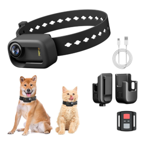 4K 30Hz Pet Collar Camera, WiFi Pet Camera Animal Vlog Camera ,Mini Action Camera for Video Records Dog Collar Camera