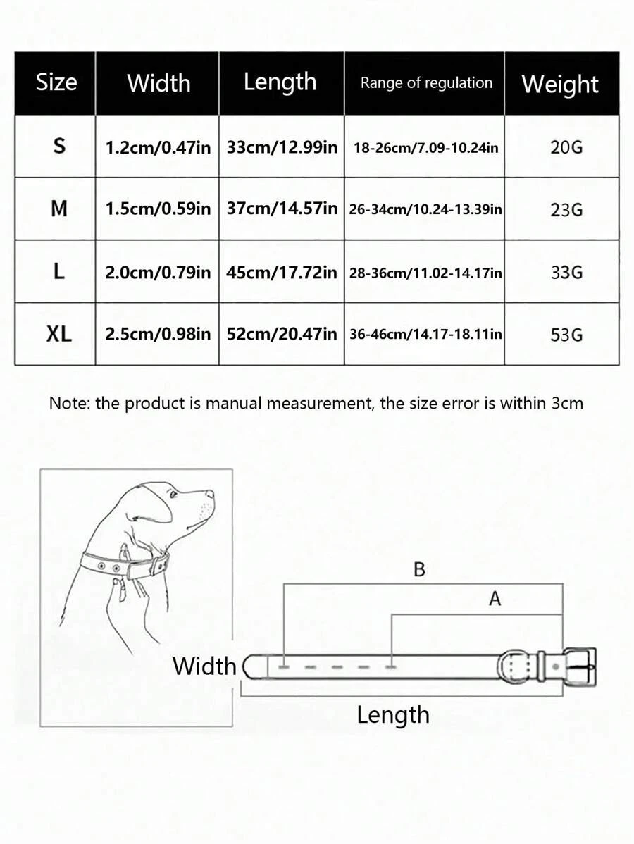 1pc Blue Paw Print Pet Collar – Cowhide Leather, Hair-Friendly, Ideal for Teddy, Poodle, Small & Medium Dogs - Image 2