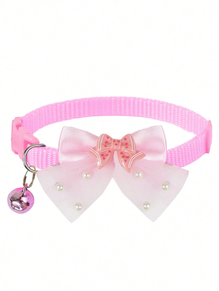 1pc or 3pcs Set Cute Shiny Bow Bell Pet Collar for Cats & Dogs – Stylish Daily Wear, Adjustable & Comfortable - Image 7