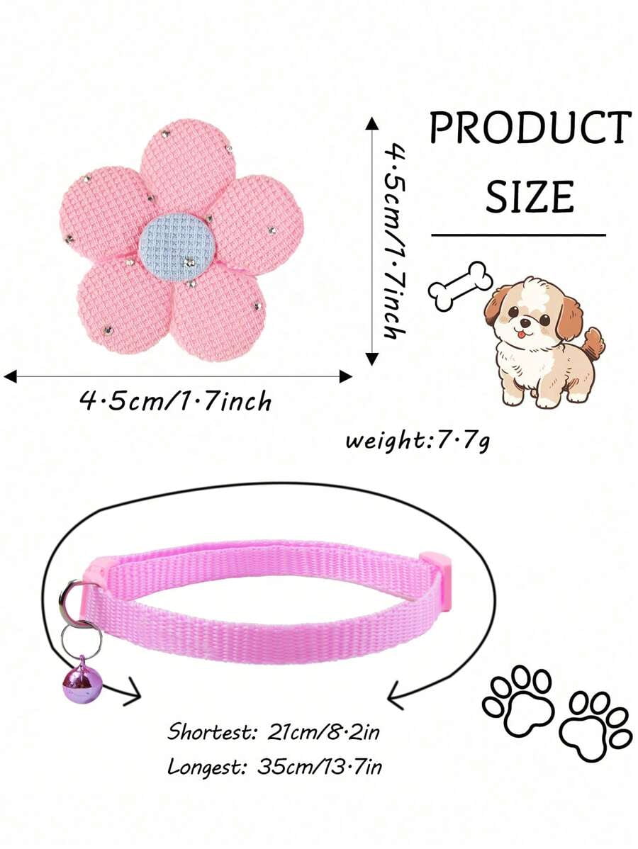 1pc or 3pcs Set Cute Shiny Bow Bell Pet Collar for Cats & Dogs – Stylish Daily Wear, Adjustable & Comfortable - Image 10