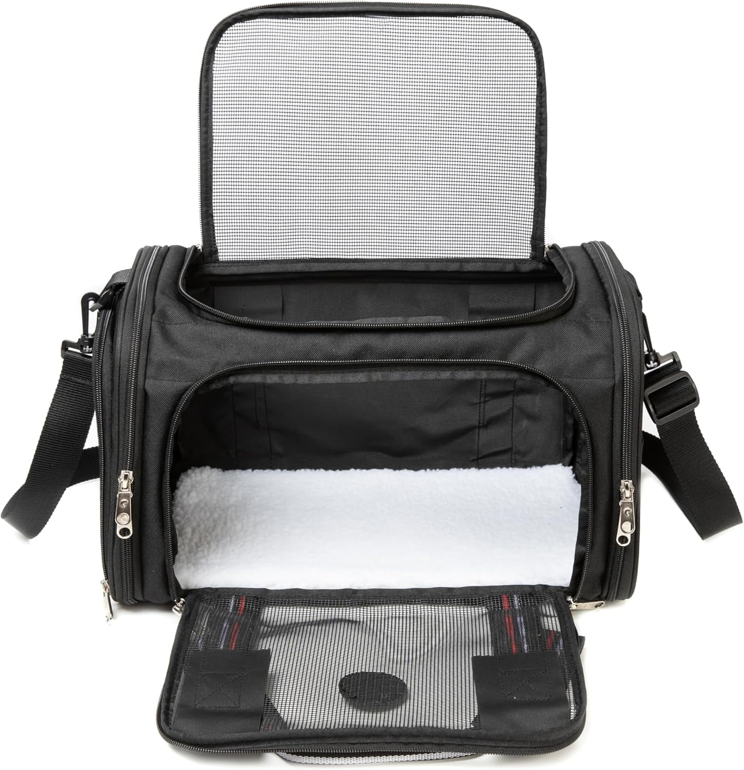 Soft-Sided Pet Carrier with Ventilation - Foldable & Collapsible for Small to Medium Dogs & Cats up to 15 lbs - Image 6