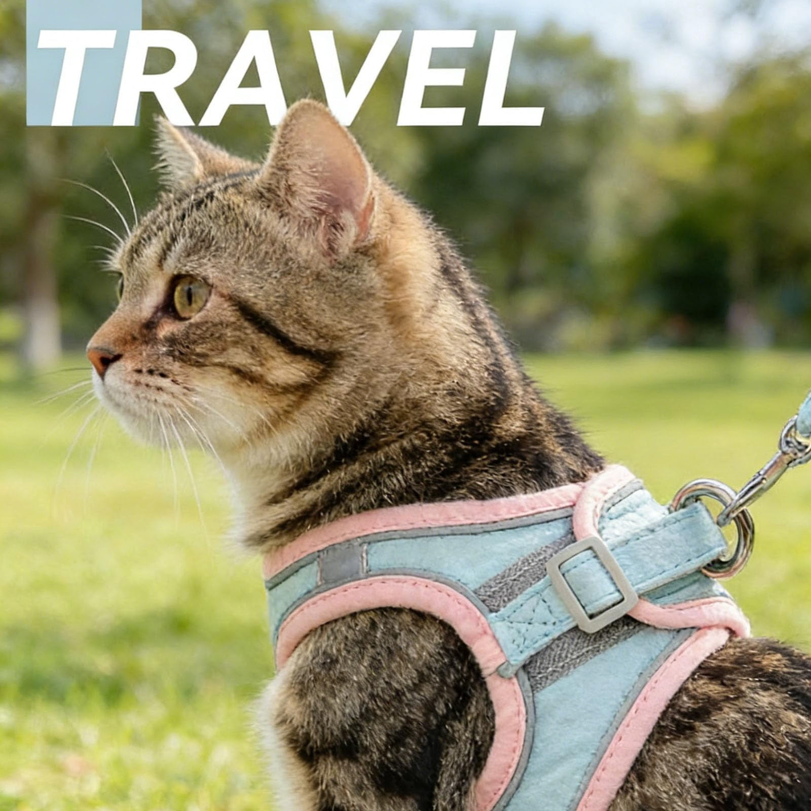 2026 Escape-Proof Cat Harness and Leash Set, Soft Breathable Cozy Mesh Vest Style Adjustable Step-in Cat Harness for Walking, Easy Wear Outdoor Harness for Small Medium Cats - Image 3