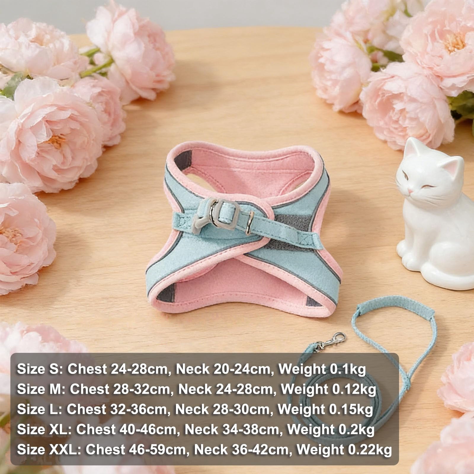 2026 Escape-Proof Cat Harness and Leash Set, Soft Breathable Cozy Mesh Vest Style Adjustable Step-in Cat Harness for Walking, Easy Wear Outdoor Harness for Small Medium Cats - Image 6