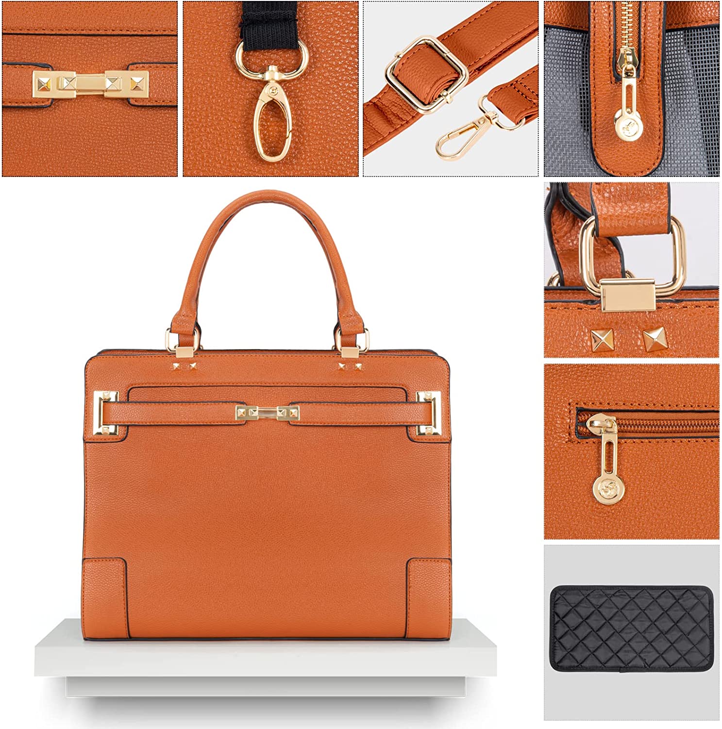 Fashion Pet Carrier Dog Cat Carrier Purse Soft-Sided Leather Handbag Pet Tote Bag for Small Dogs Puppy and Cats TSA Airline Approved (Khaki) - Image 18