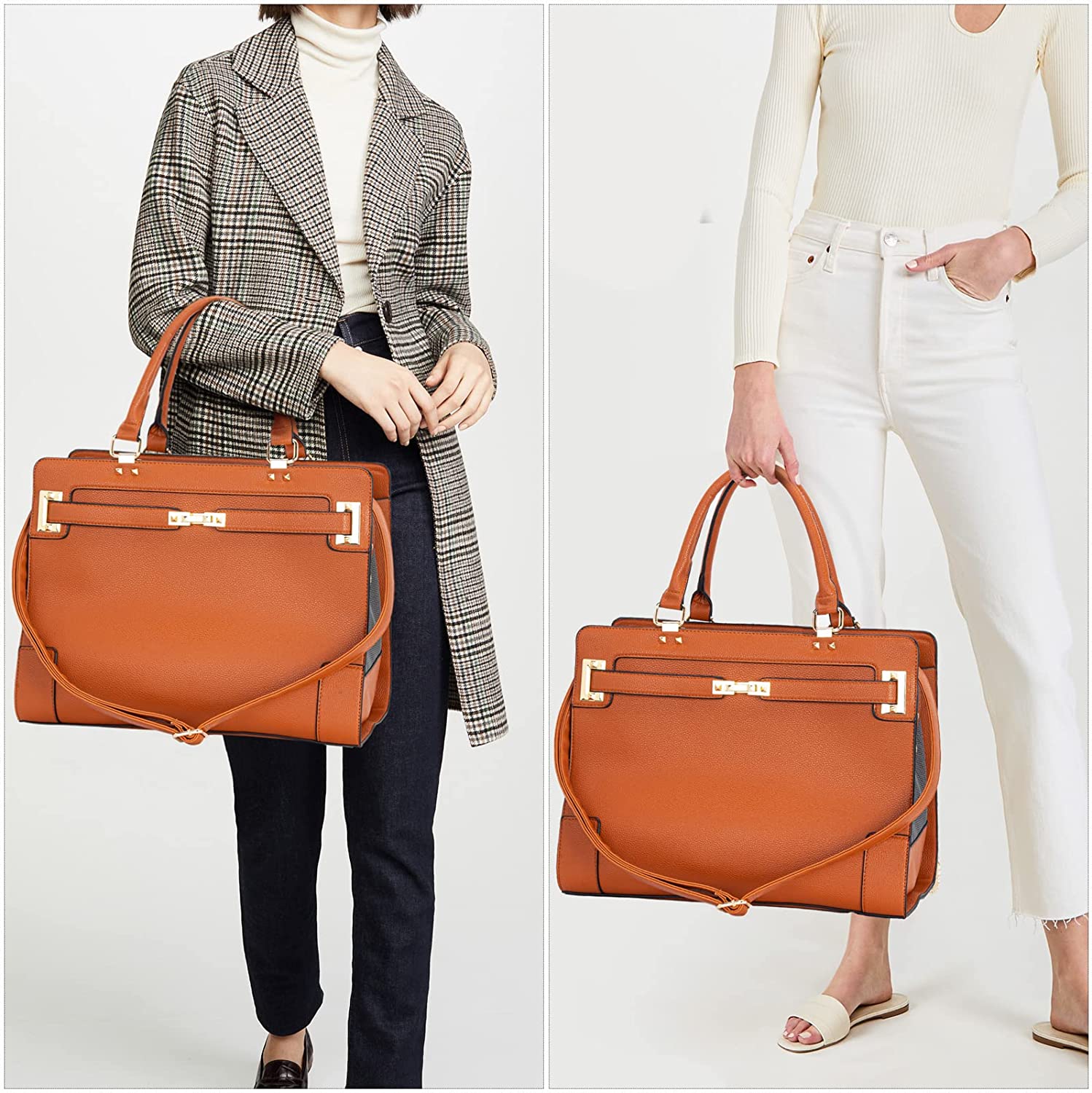 Fashion Pet Carrier Dog Cat Carrier Purse Soft-Sided Leather Handbag Pet Tote Bag for Small Dogs Puppy and Cats TSA Airline Approved (Khaki) - Image 19