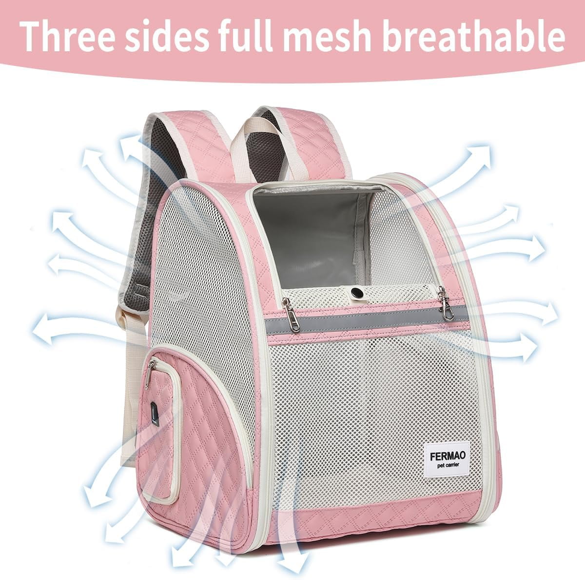 Cat Backpack Carrier,Airline Approve Carrier Backpack Small Dog and Middle Cat Puppy Kitty,Fully Breathable Mesh Desing Pet Travel Bag Up to 15 Lbs,Great for Travel Hiking Camping Outdoor(DarkGreen) - Image 18