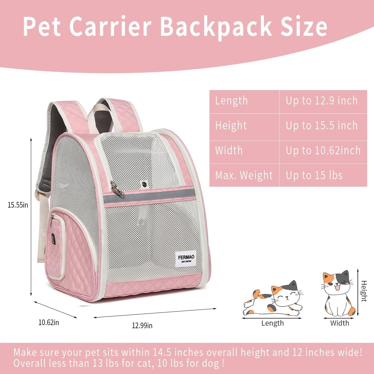 Cat Backpack Carrier,Airline Approve Carrier Backpack Small Dog and Middle Cat Puppy Kitty,Fully Breathable Mesh Desing Pet Travel Bag Up to 15 Lbs,Great for Travel Hiking Camping Outdoor(DarkGreen) - Image 21